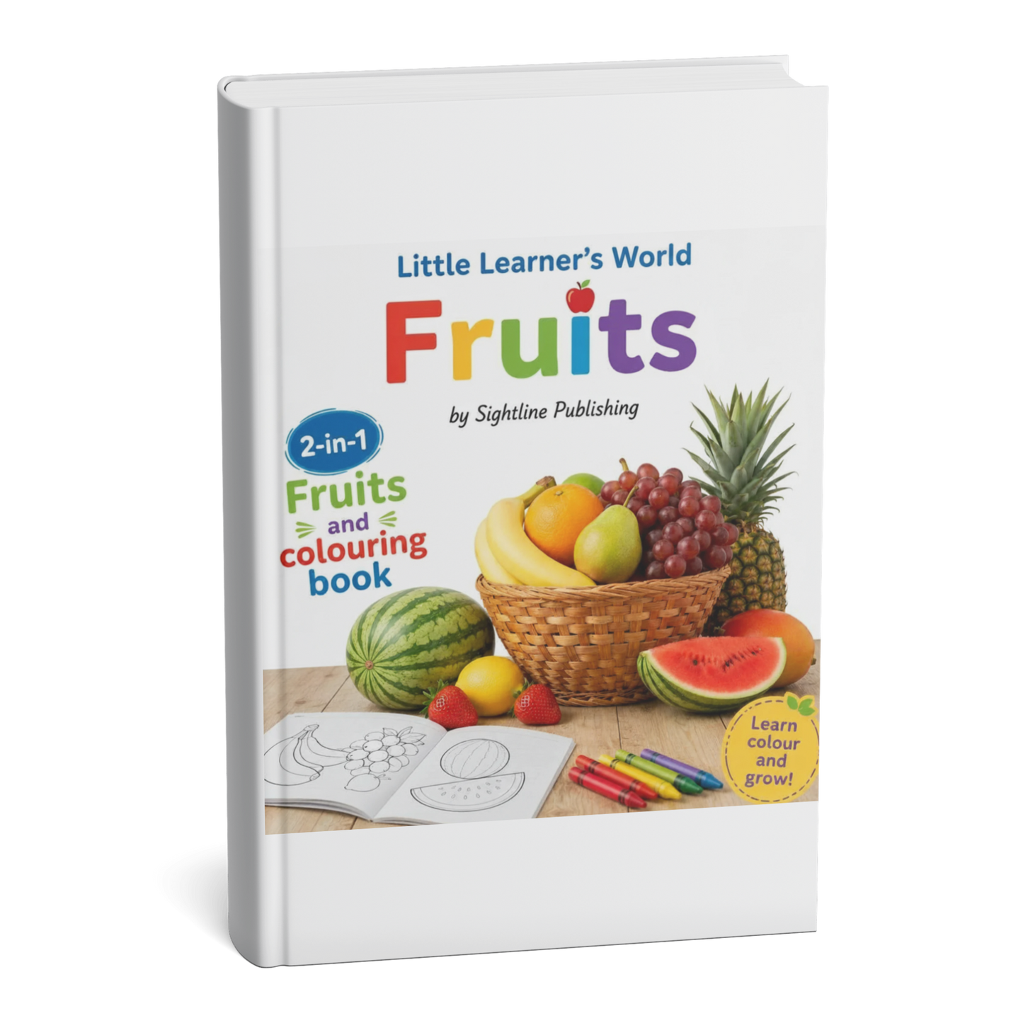 Learner's Little World Fruits| 2-in-1 Fruits and Colouring Book